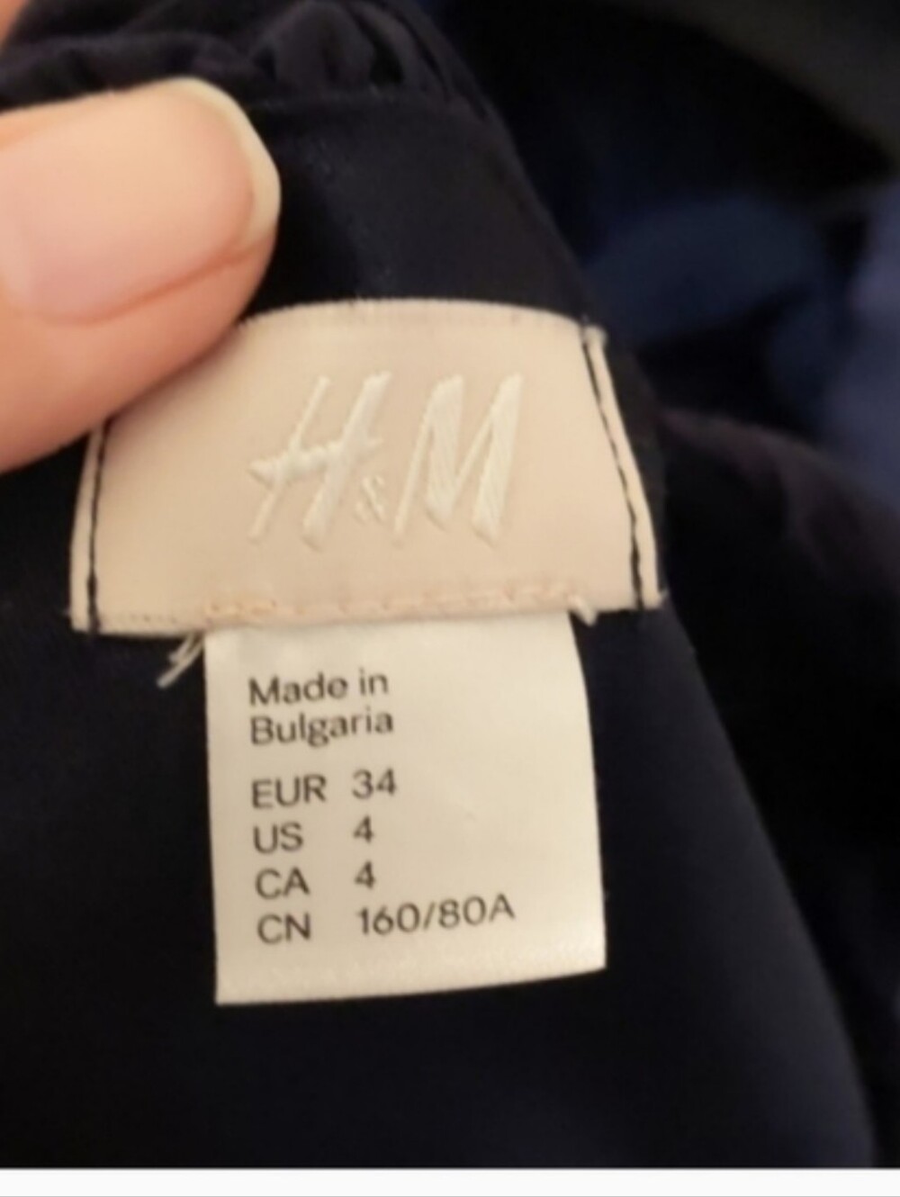 H&M Navy Pleated Mini Dress With Belt Like New-4/Small - Picture 3 of 4